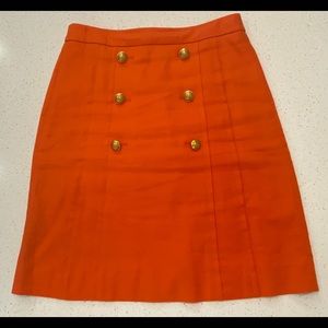 💯 J Crew orange sailor skirt